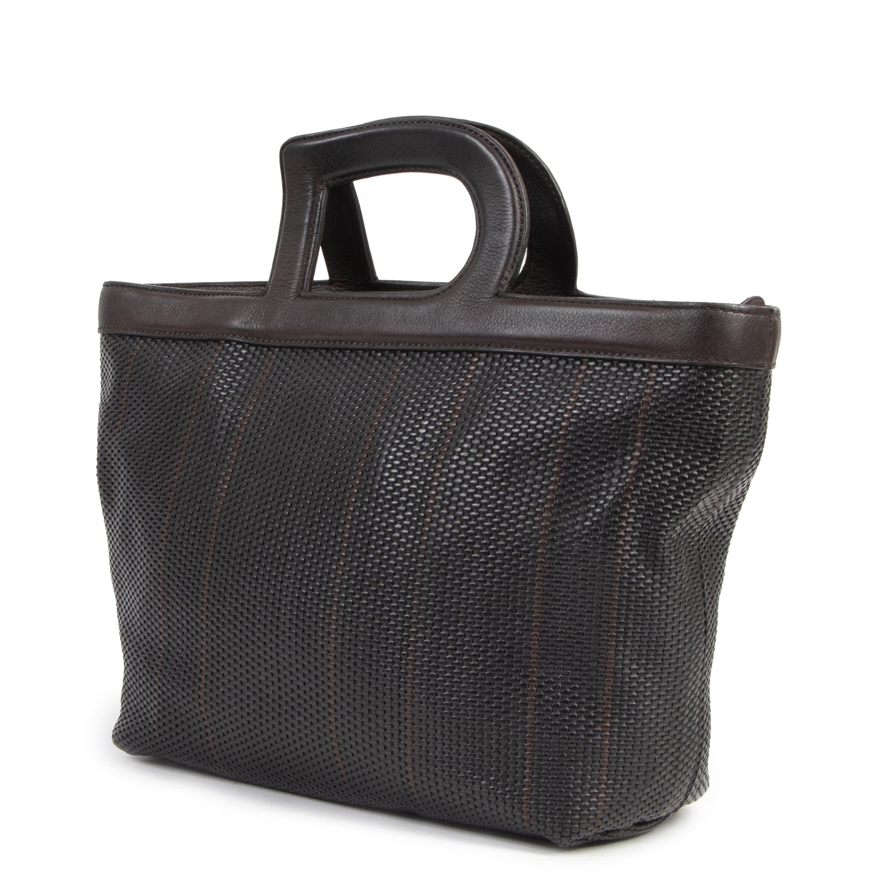 Authentique seconde-main vintage Delvaux Toile De Cuir Hand Bag achète en ligne webshop LabelLOV