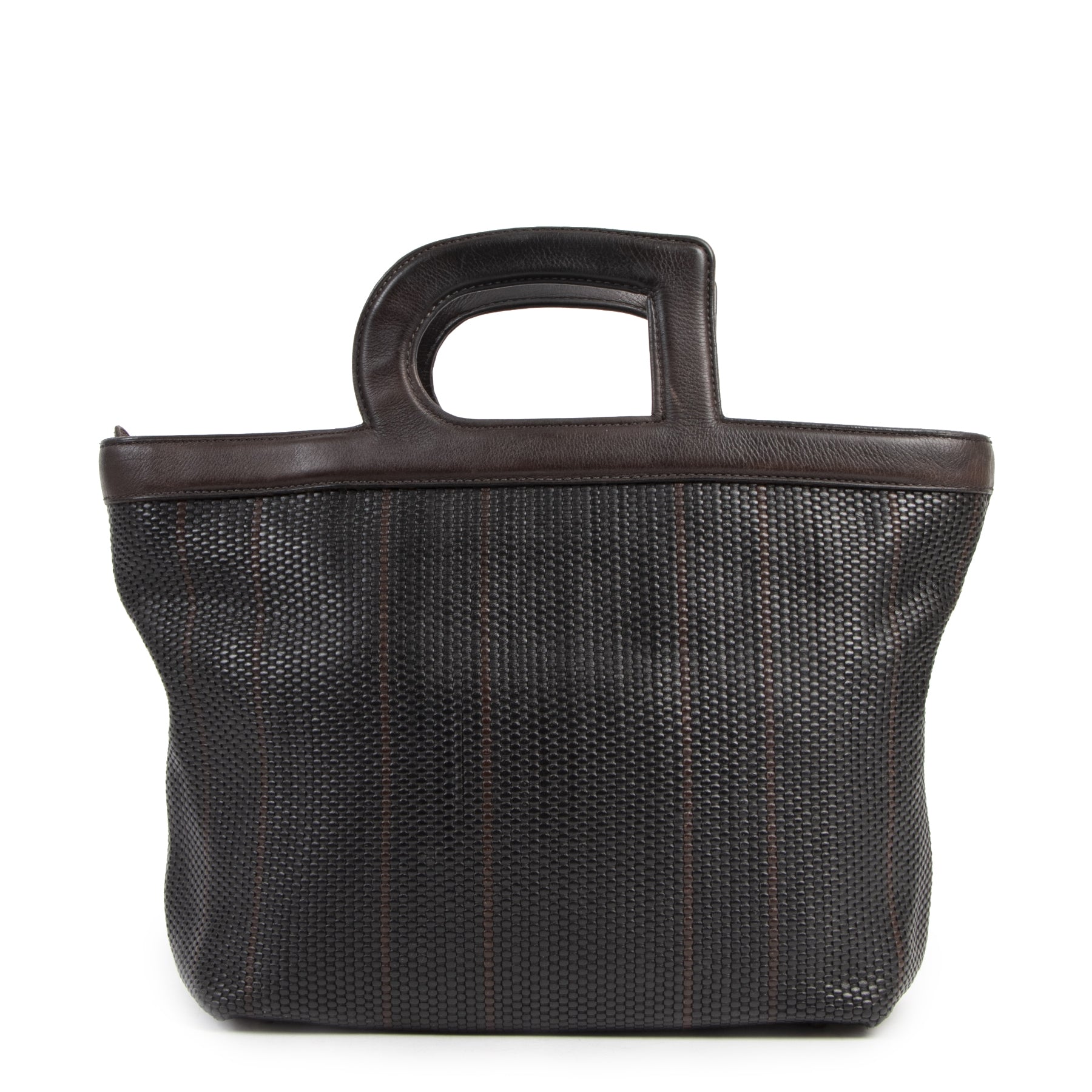 Authentieke tweedehands vintage Delvaux Toile De Cuir Hand Bag koop online webshop LabelLOV