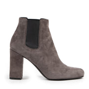 Authentieke Tweedehands Saint Laurent Grey Suede Ankle Boots - Size 35,5 juiste prijs veilig online shoppen luxe merken webshop winkelen Antwerpen België mode fashion