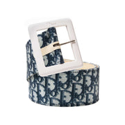 Secondhand Christian Dior monogram blue grey belt online labellov safe secure webshop buy authentic designer vintage luxury brands