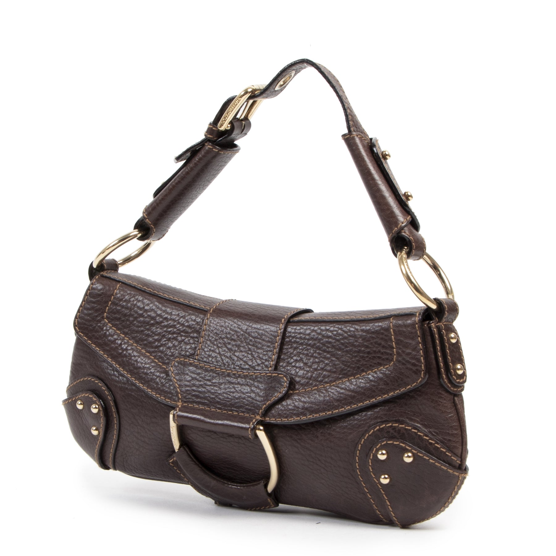 G*s様 DOLCE & GABBANA ショルダーバッグ ブラック/ブラウン Dolce & Gabbana D Ring Saddle Brown Leather Shoulder Bag – Labellov
