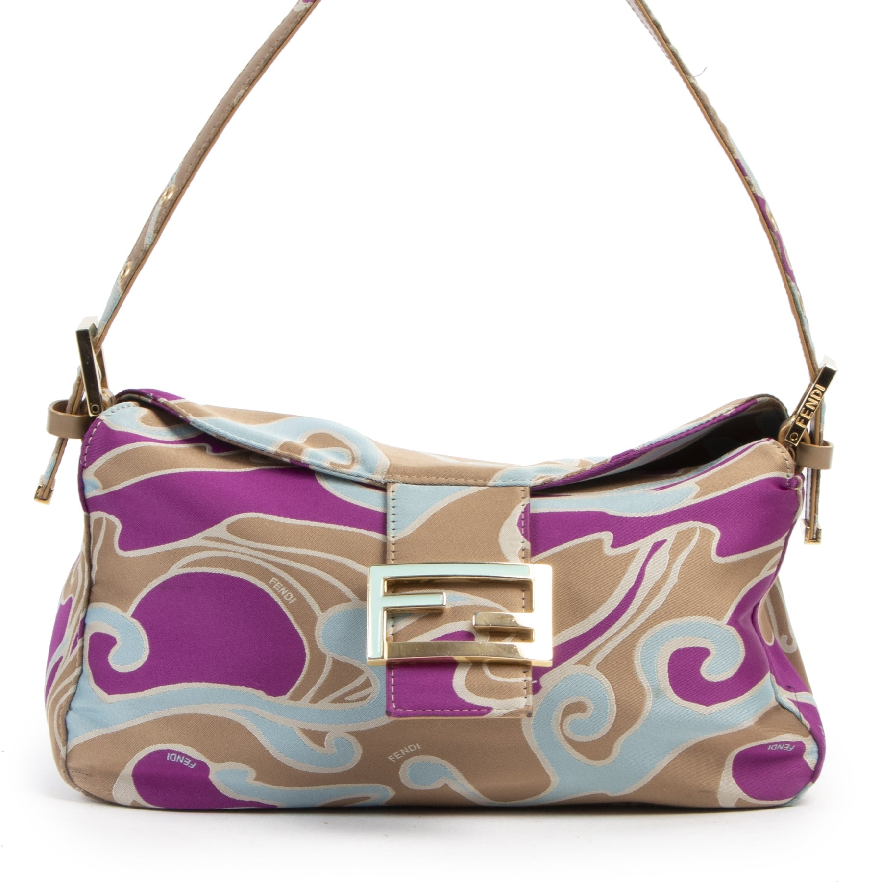 Authentic second-hand vintage Fendi Mamma Baguette Shoulder Bag buy online webshop LabelLOV