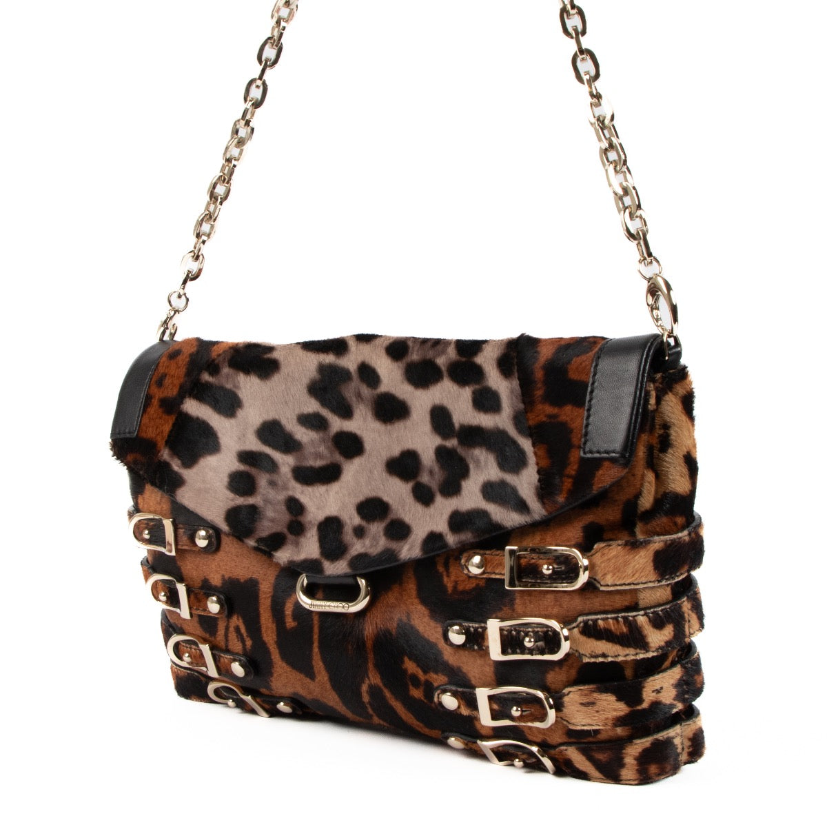 Shop safe online at Labellov in Antwerp, Brussels and Knokke this 100% authentic second hand Jimmy Choo Leopard Pony Hair Shoulder Bag. Veilig online tweedehands authentieke Jimmy Choo Leopard Pony Hair Shoulder handtas kopen bij Labellov.