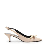 Authentieke Tweedehands Prada Nude Leather Strap Kitten Heels - Size 37,5 juiste prijs veilig online shoppen luxe merken webshop