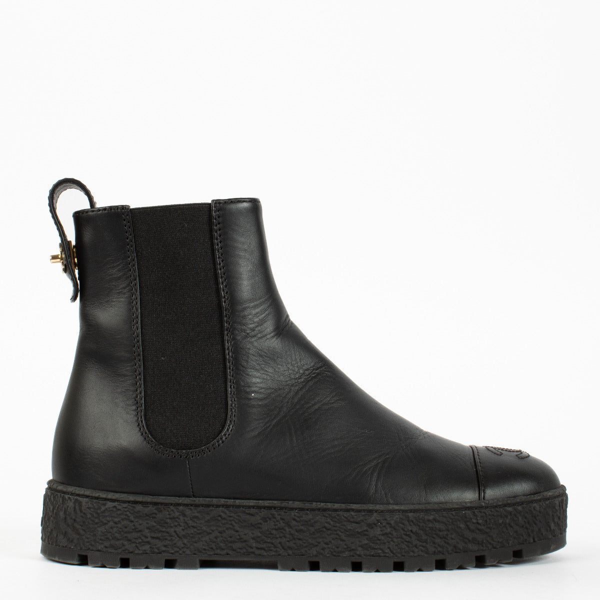 Chanel Black Ankle Boots - size 37.5