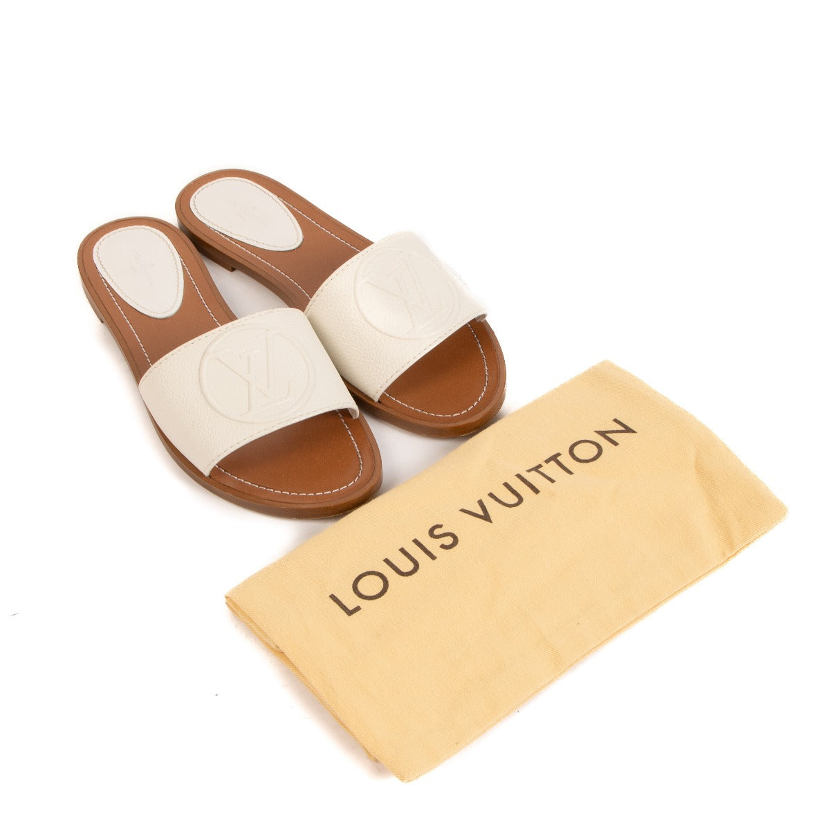 Louis Vuitton Lock It Flat Mule Sandals - size 37,5