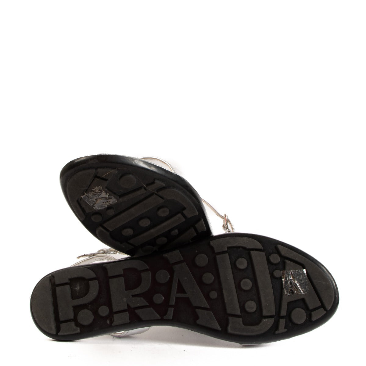 Prada Milano, Prada, Silver sandal, Fashion, Metallic, Labellov, Preloved, Antwerp