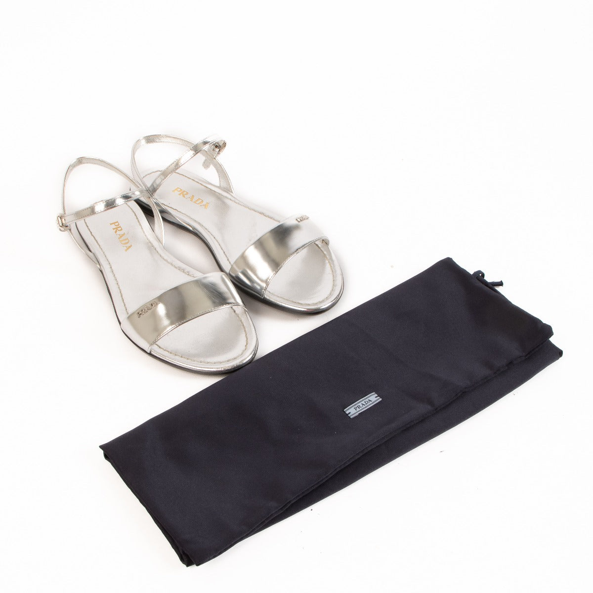 Prada Milano, Prada, Silver sandal, Fashion, Metallic, Labellov, Preloved, Antwerp
