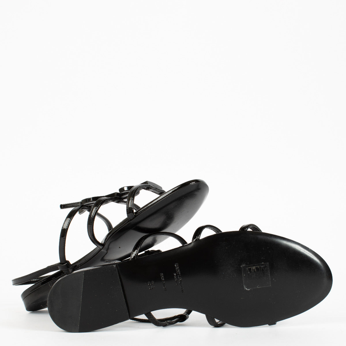 Saint Laurent Zwarte Cassandre Sandalen