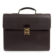 Authentieke Tweedehands Louis Vuitton Burgundy Leather Moskova Acajou Briefcase juiste prijs veilig online shoppen luxe merken webshop winkelen Antwerpen België mode fashion