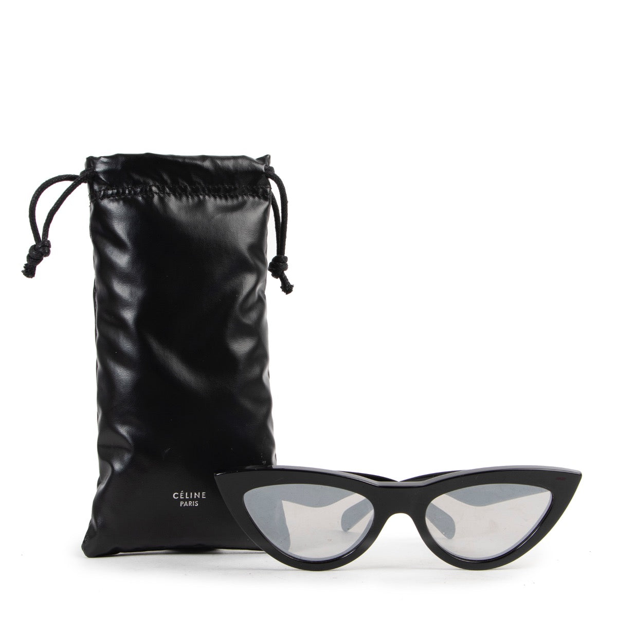 Shop safe online at Labellov in Antwerp these 100% authentic second hand Celine Black Cateye Sunglasses