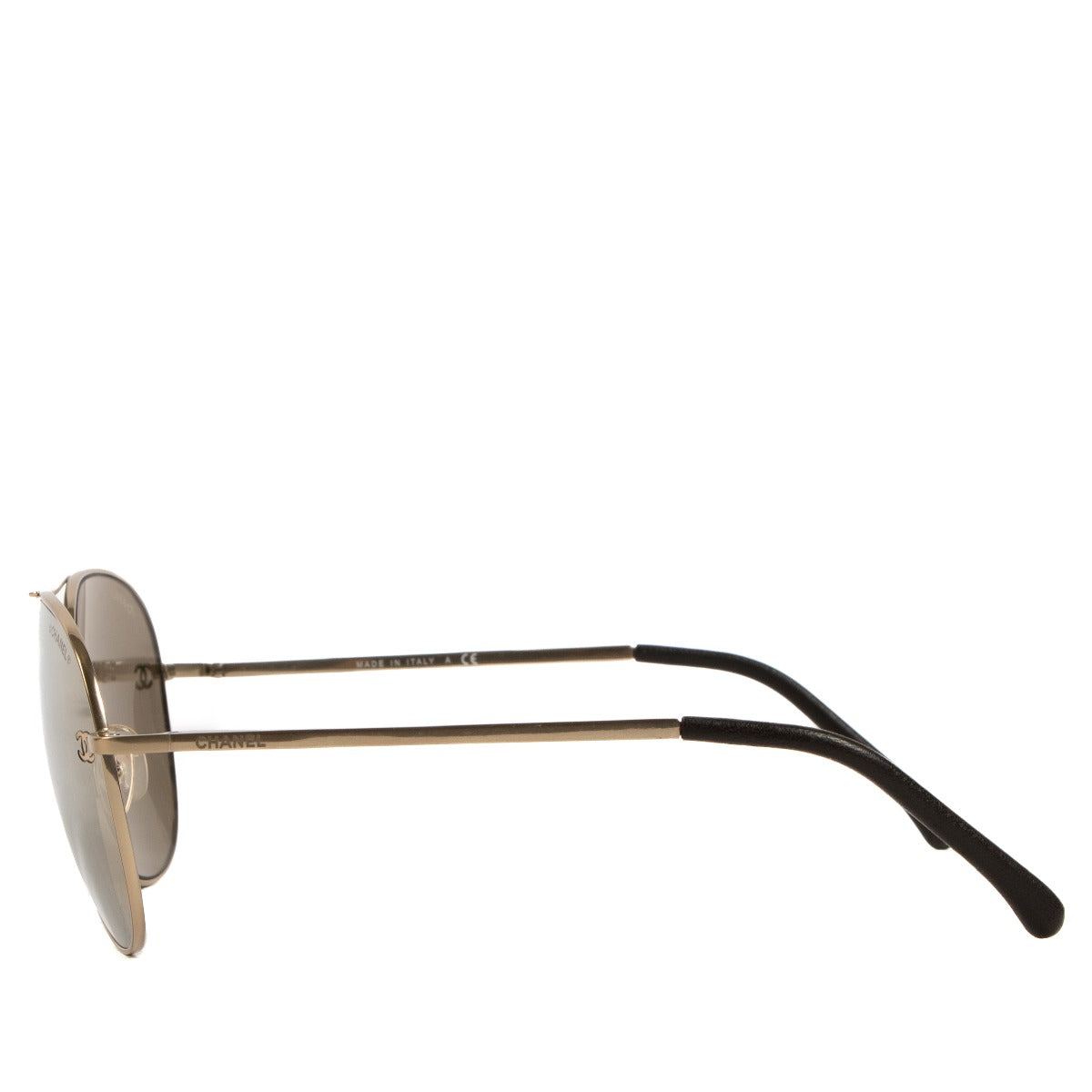 Chanel Gold Metal Aviator Sunglasses