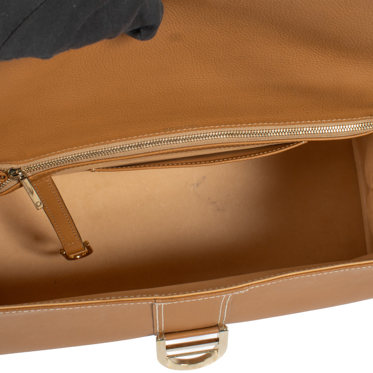 Delvaux Vegetal Sellier Brillant East/West Surpiqué Tas