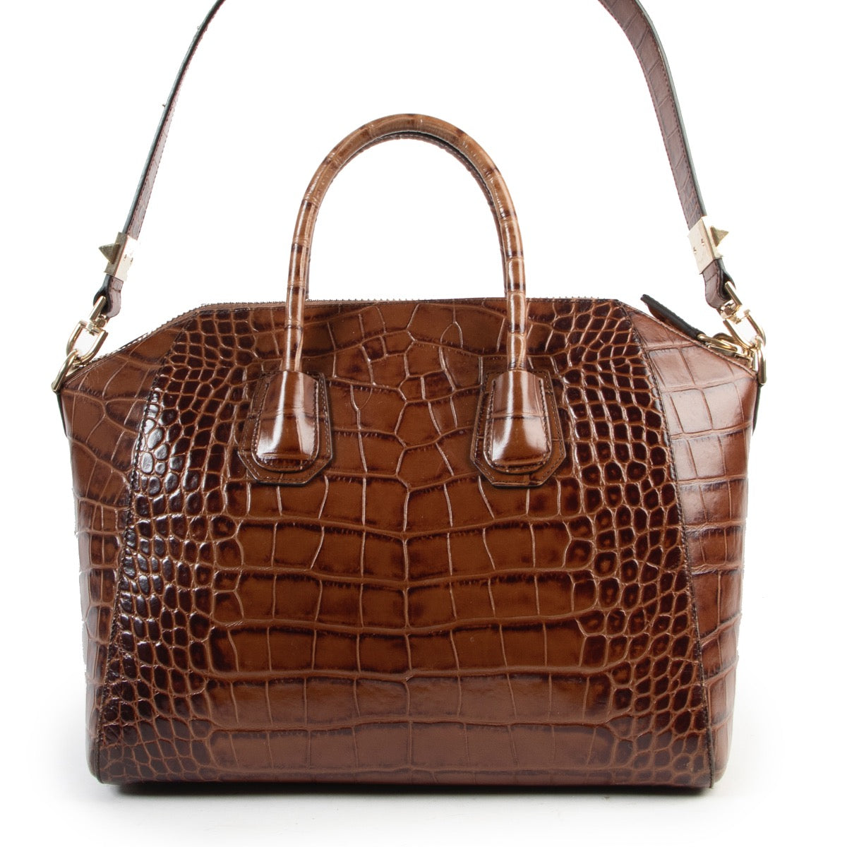 Givenchy Brown Crocodile-Embossed Medium Antigona Tote Bag – Labellov