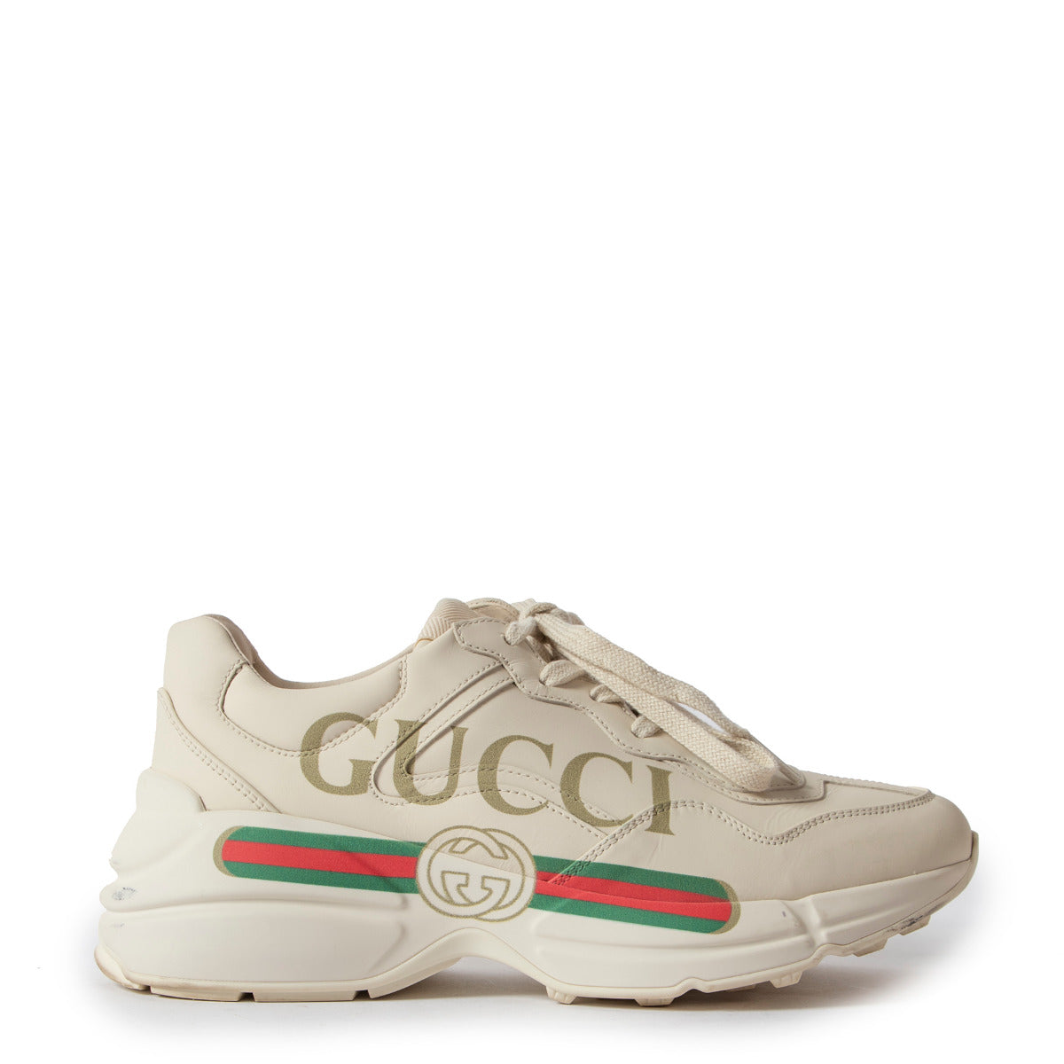 Baskets Rhyton Gucci beiges à logo - taille 38