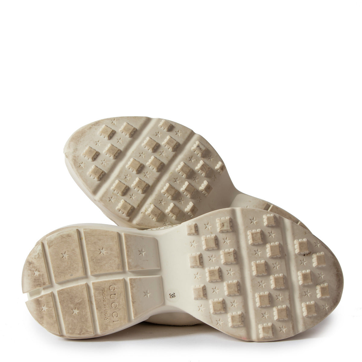 Baskets Rhyton Gucci beiges à logo - taille 38