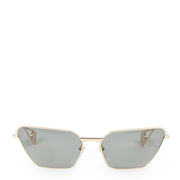 Authentieke Tweedehands Gucci Gold Cat Eye Sunglasses juiste prijs veilig online shoppen luxe merken webshop winkelen Antwerpen België mode fashion