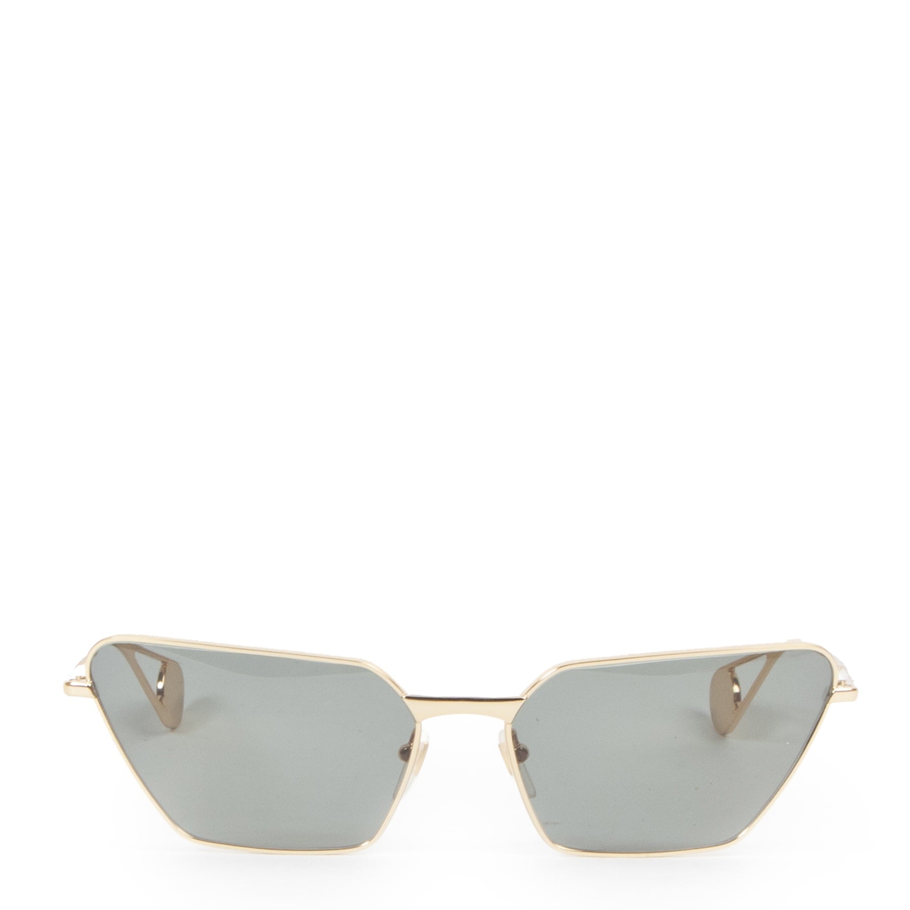 Authentieke Tweedehands Gucci Gold Cat Eye Sunglasses juiste prijs veilig online shoppen luxe merken webshop winkelen Antwerpen België mode fashion