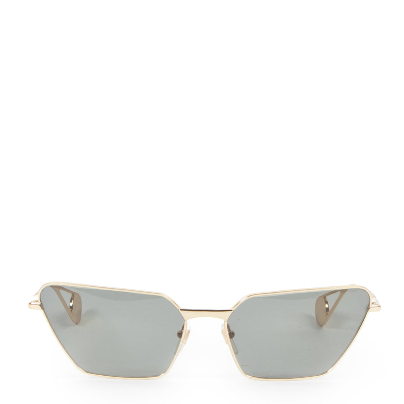 Authentieke Tweedehands Gucci Gold Cat Eye Sunglasses juiste prijs veilig online shoppen luxe merken webshop winkelen Antwerpen België mode fashion