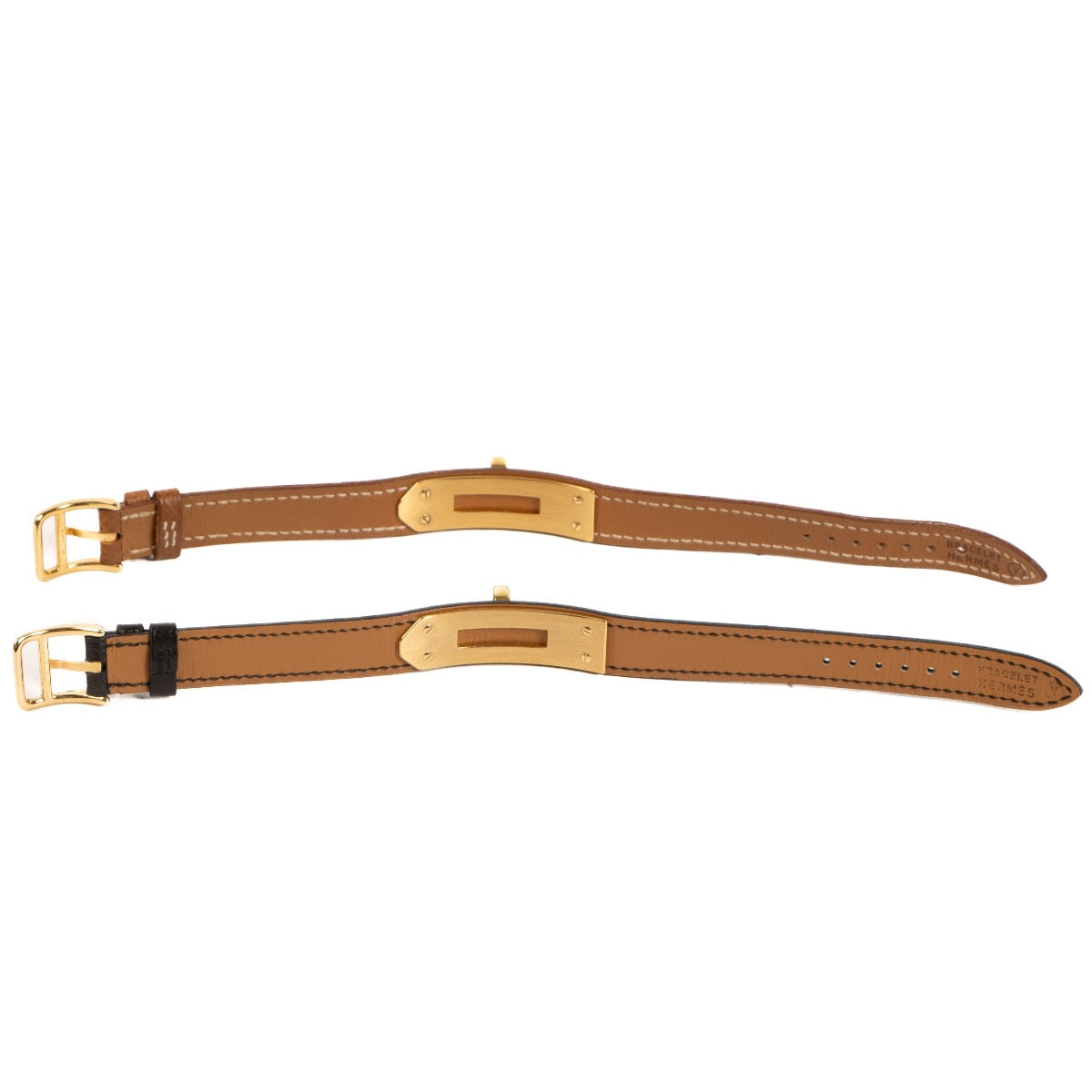 Shop 100% authentic second-hand Hermès Kelly Gold and Black Watch on Labellov.com
