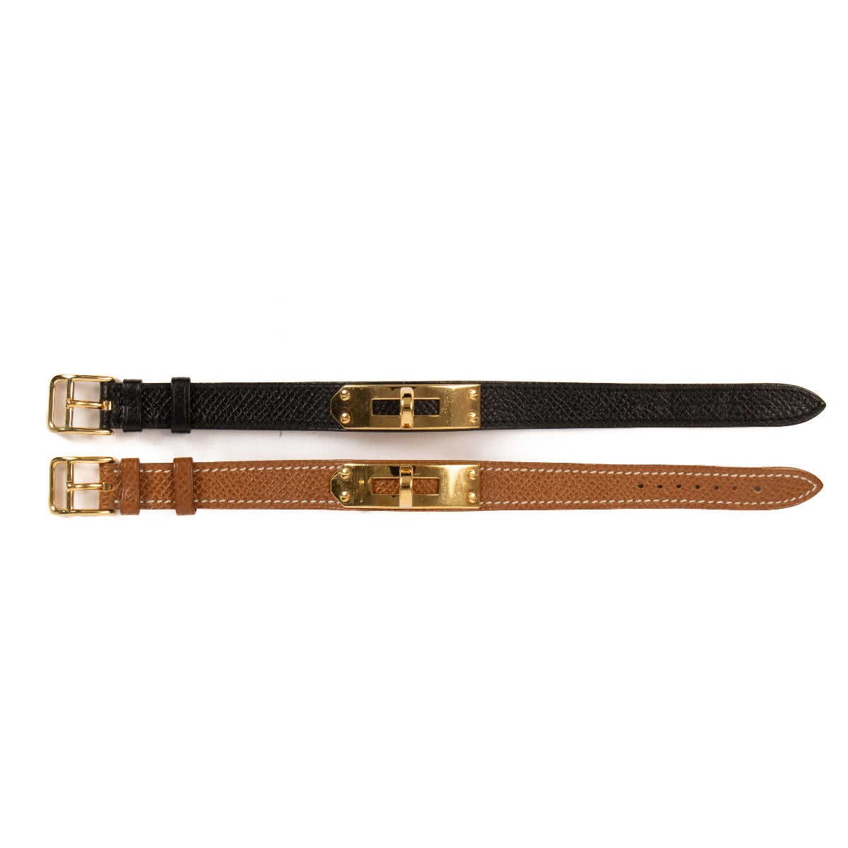 Shop 100% authentic second-hand Hermès Kelly Gold and Black Watch on Labellov.com