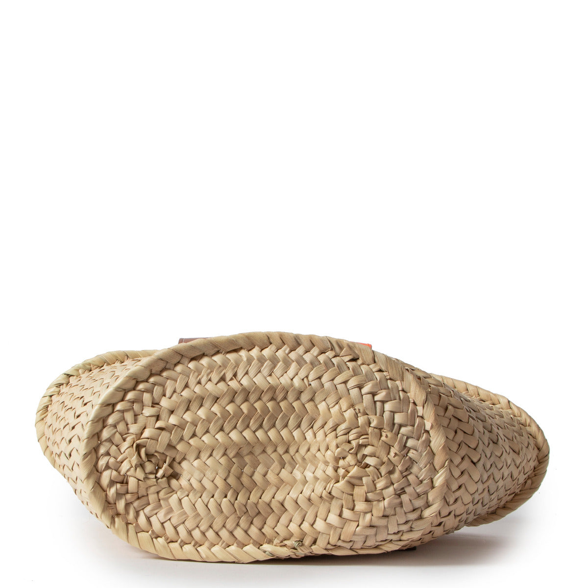 Loewe Small Leather Trimmed Wicker Basket