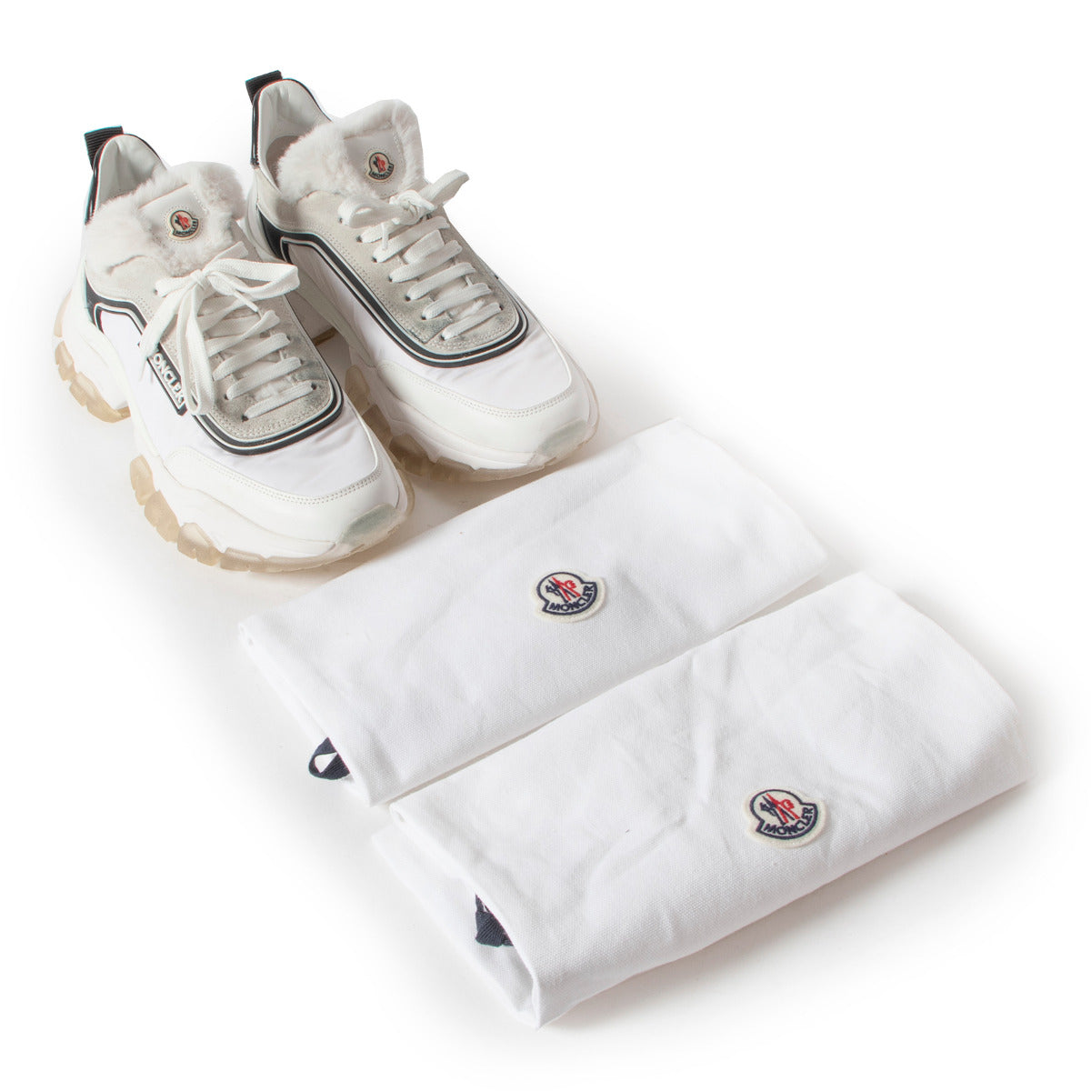 Moncler White Sneakers - size 38