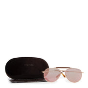 Shop safe online at Labellov in Antwerp these 100% authentic second hand Tom Ford Rose Gold Sunglasses