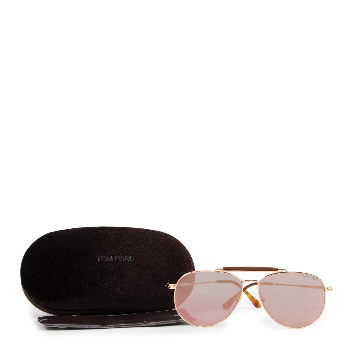Shop safe online at Labellov in Antwerp these 100% authentic second hand Tom Ford Rose Gold Sunglasses