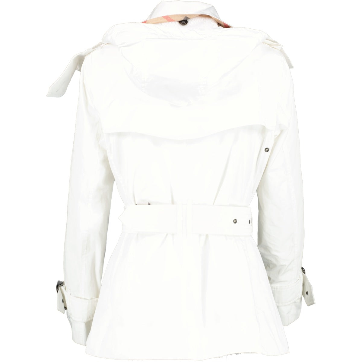 Burberry London White Nylon Rain Jacket