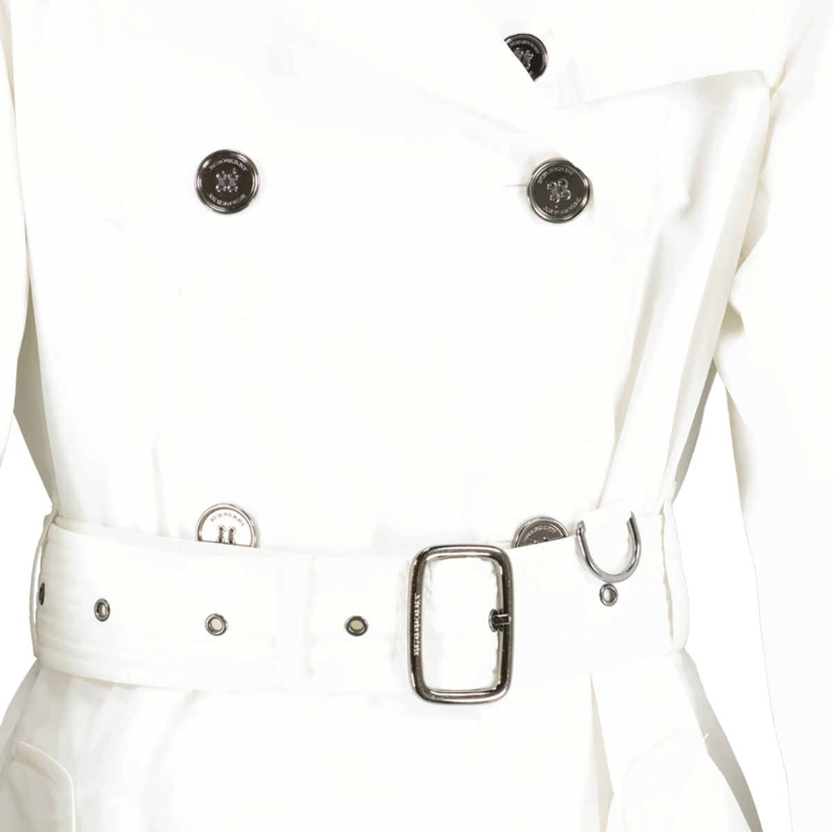Burberry London White Nylon Rain Jacket