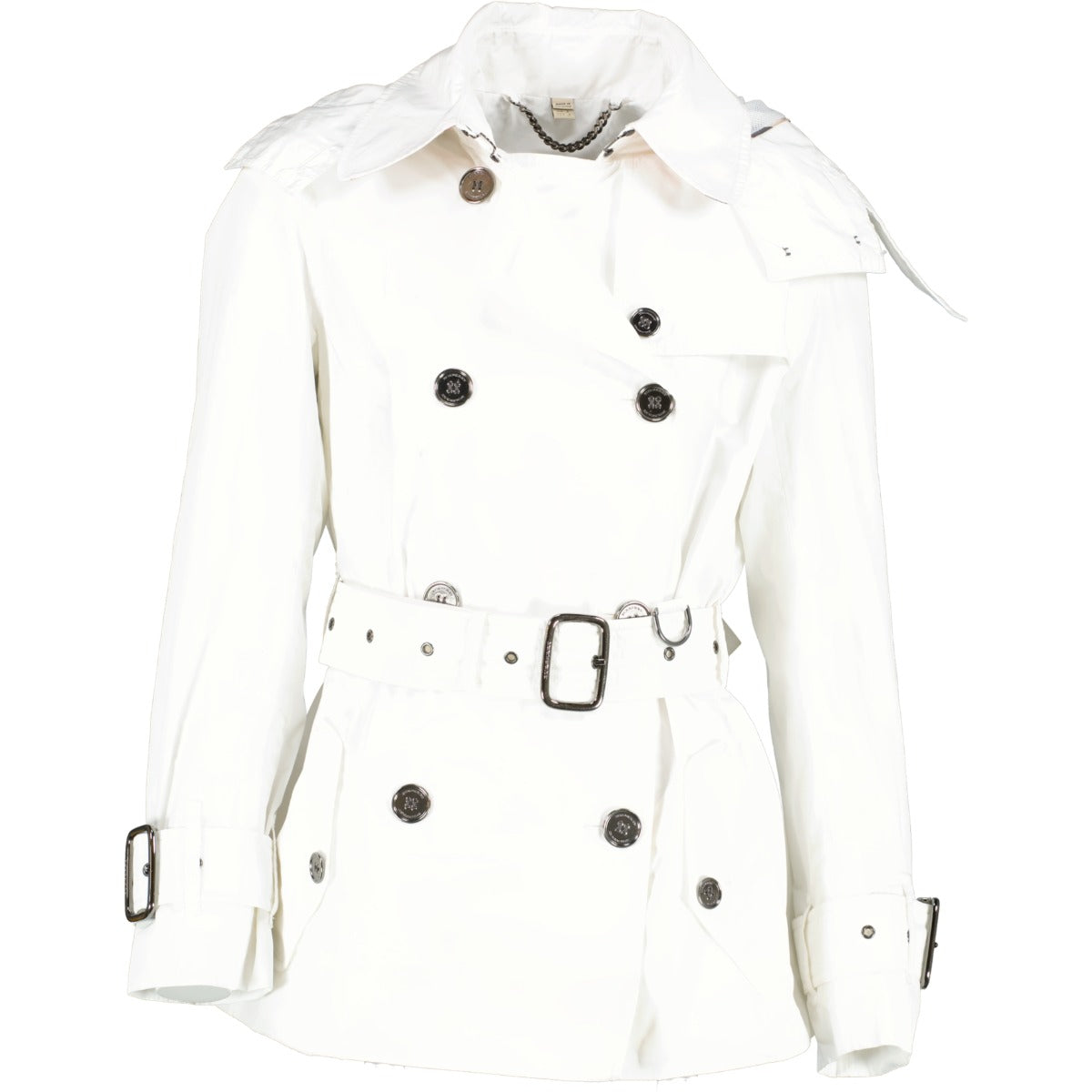 Burberry London White Nylon Rain Jacket