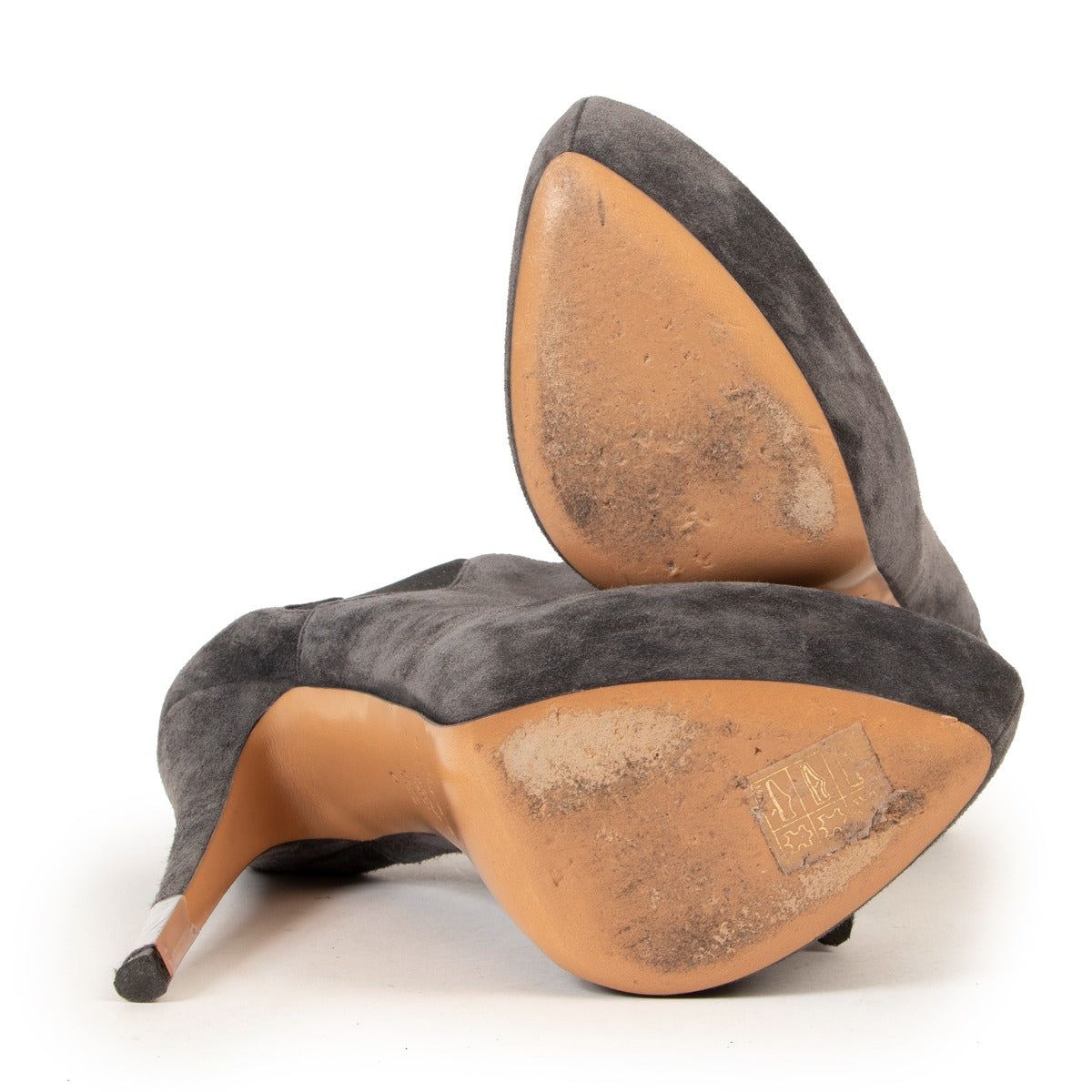 Shop authentic second hand Casadei Suede Platform Ankle Boots At Labellov for the best price