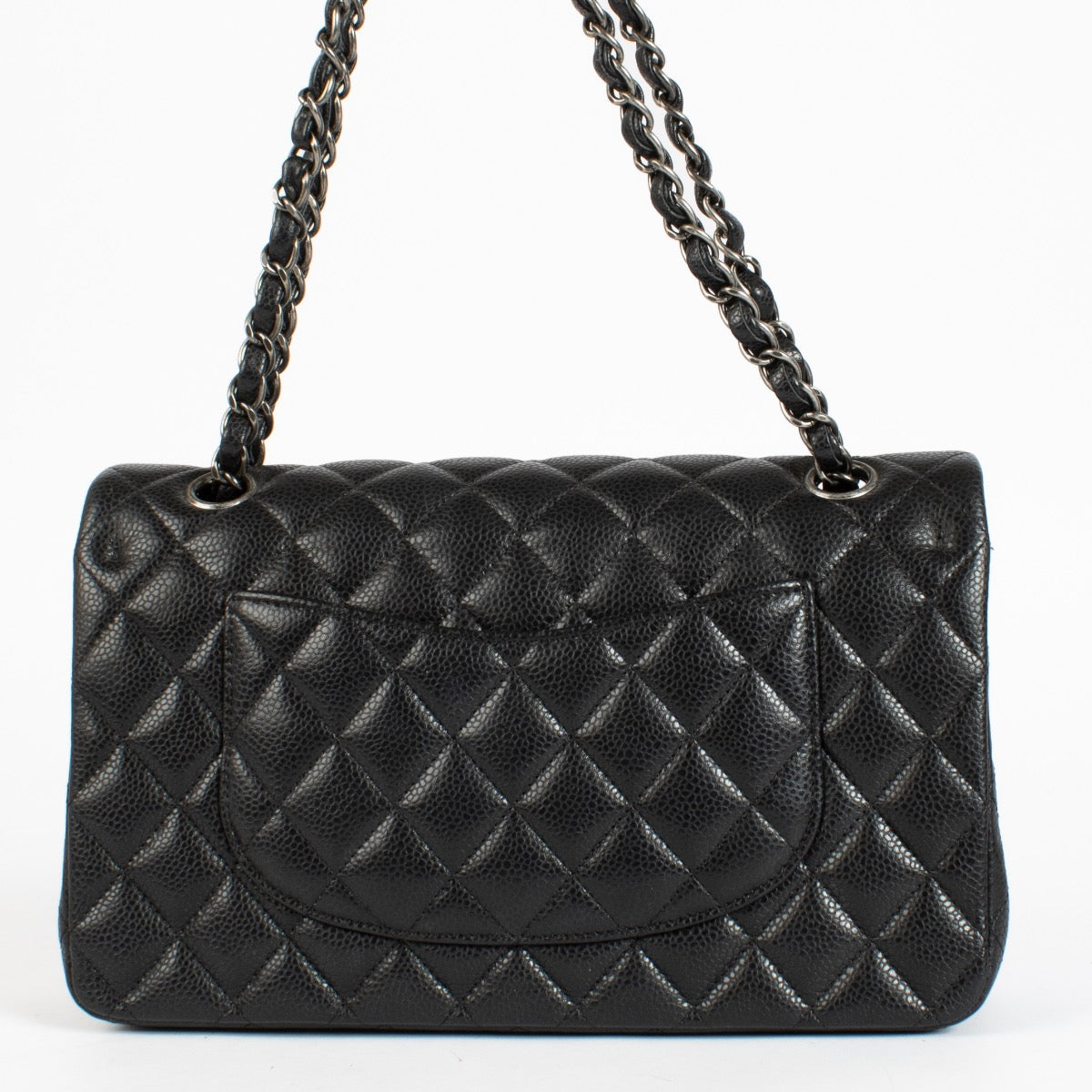 Authentic pre-loved Chanel Black Caviar Medium Classic 11.12 Handbag on Labellov.com