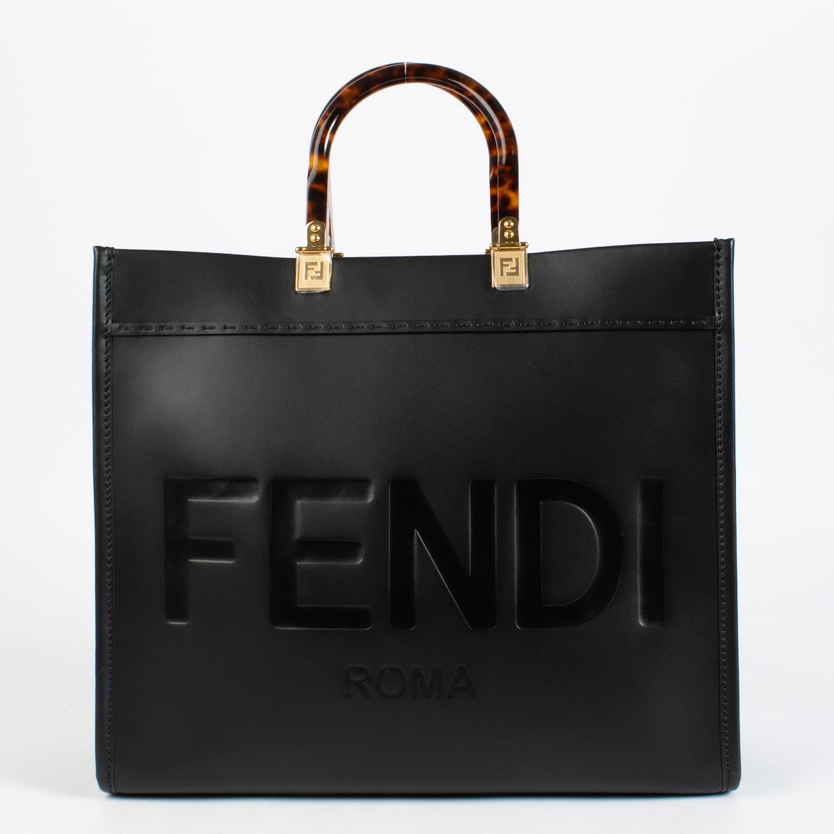 Authentic pre-loved Fendi Black Sunshine Medium Bag on Labellov.com