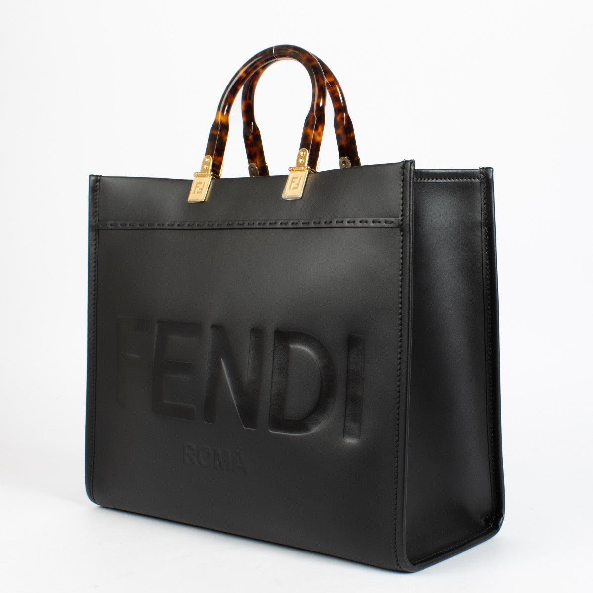 Authentic pre-loved Fendi Black Sunshine Medium Bag on Labellov.com
