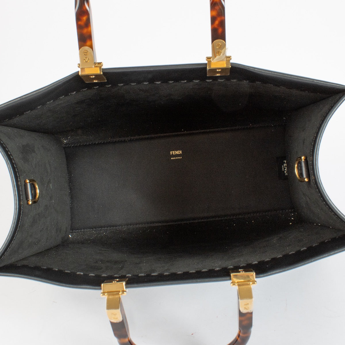 Authentic pre-loved Fendi Black Sunshine Medium Bag on Labellov.com