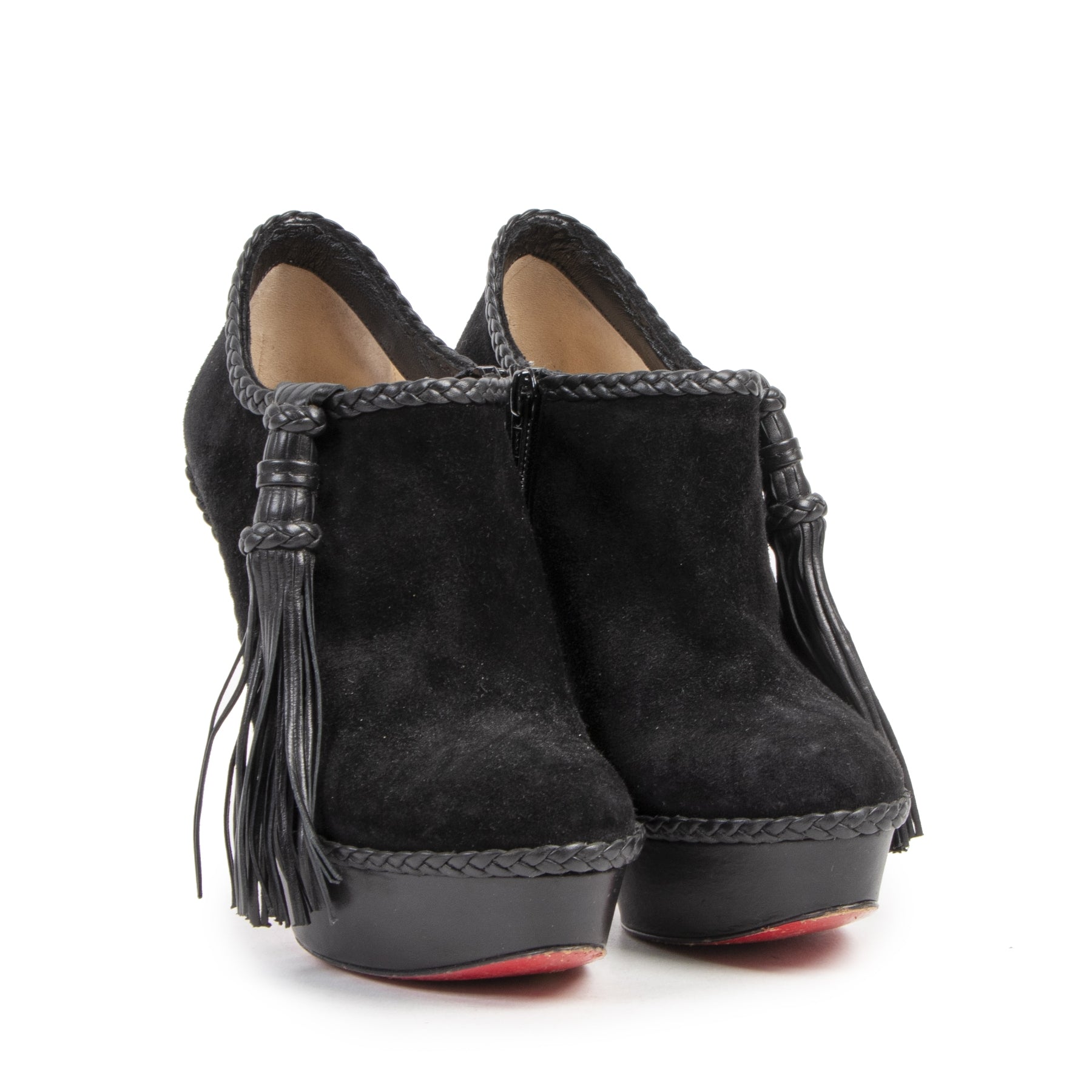Authentic secondhand Christian Louboutin Sultane 40 Suede Pumps - Size 36 designer shoes fashion luxury vintage webshop safe secure online shopping