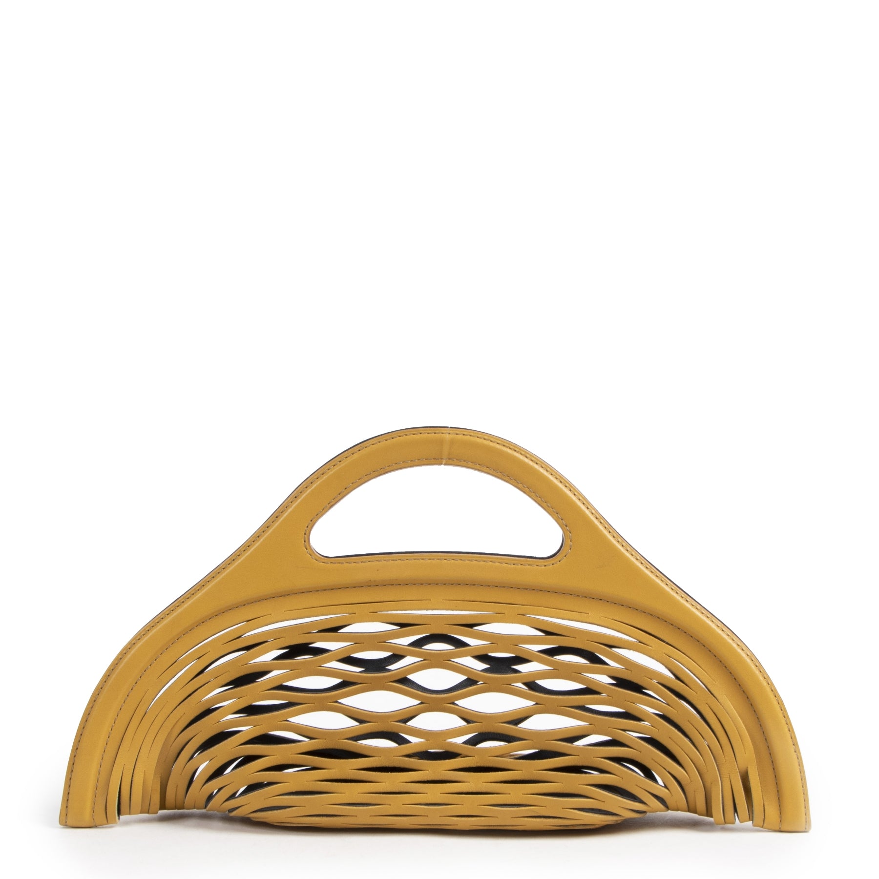 Authentieke Tweedehands Delvaux Black Yellow Limited Edition Kaisin Bag juiste prijs veilig online shoppen luxe merken webshop