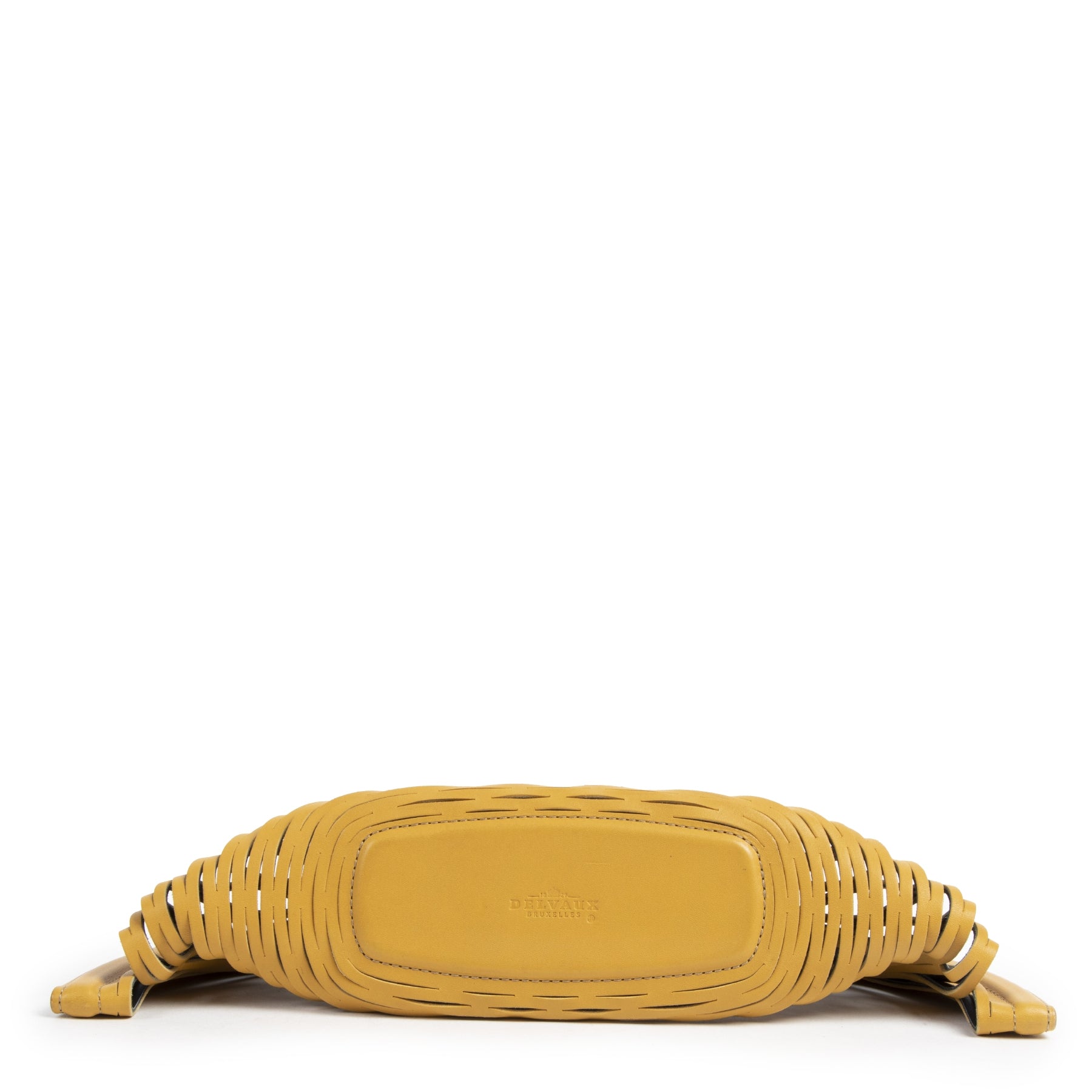 Authentieke Tweedehands Delvaux Black Yellow Limited Edition Kaisin Bag juiste prijs veilig online shoppen luxe merken webshop