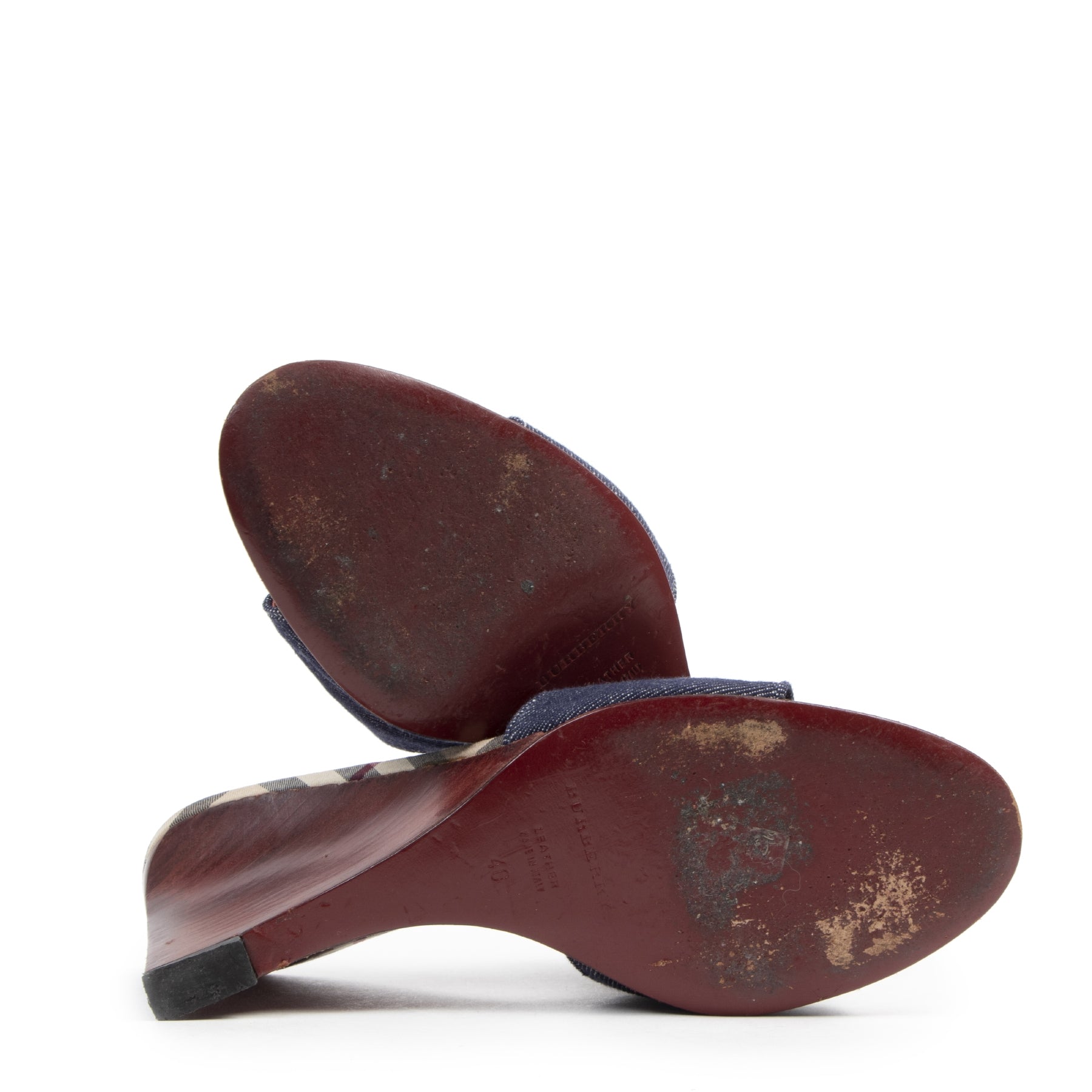Burberry Wooden Slide On Heels pour le meilleur prix chez a Labellov à Anvers