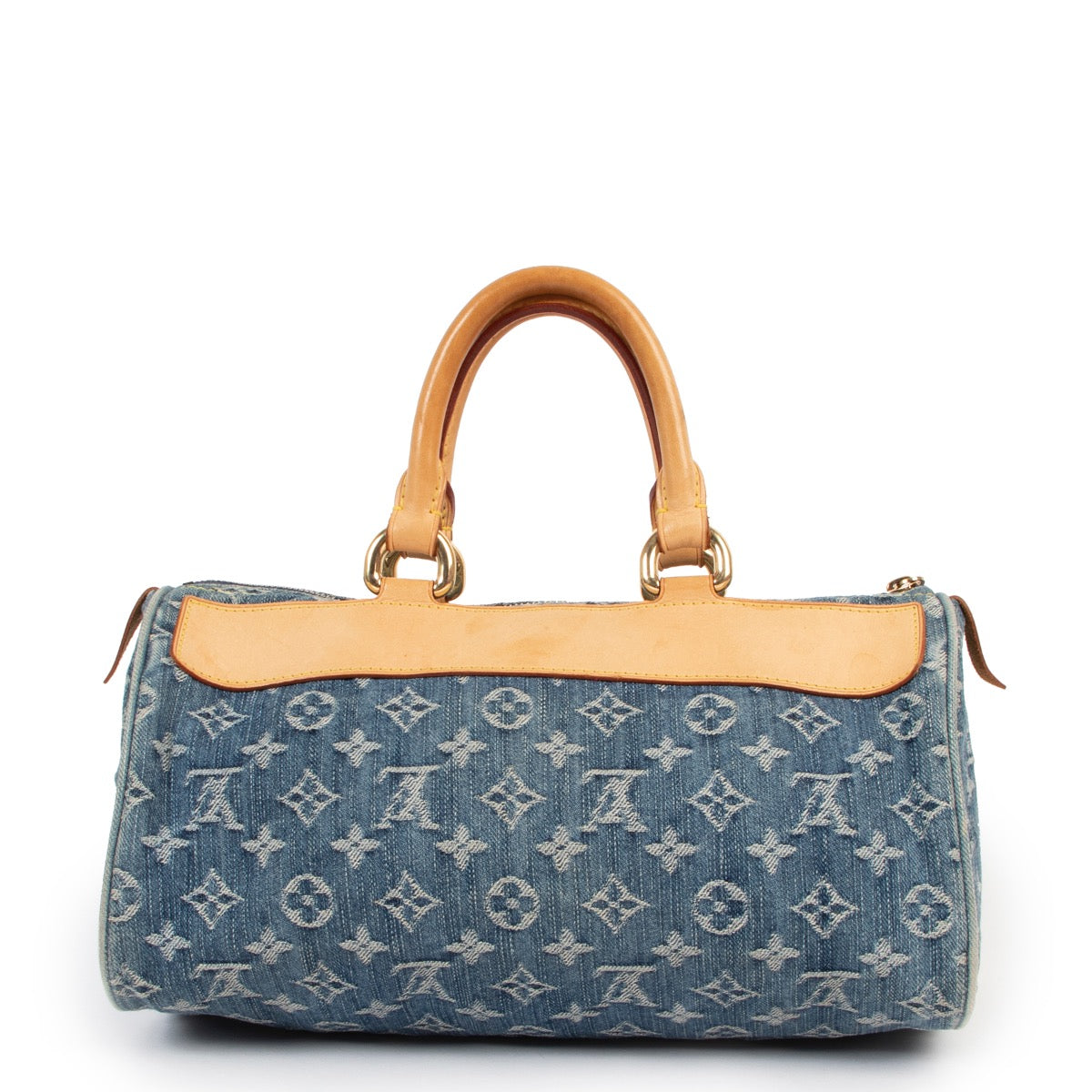 Sac Neo Speedy Louis Vuitton en denim Monogram bleu
