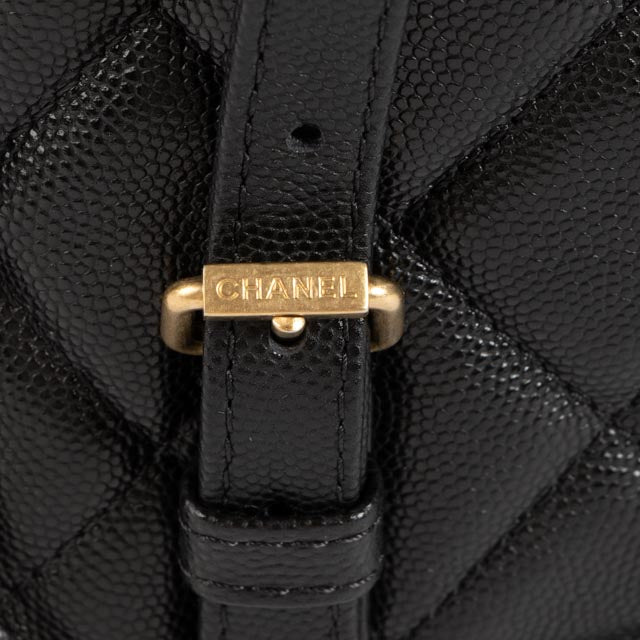 Chanel 25B Black Lucky Clover School Memory Backpack