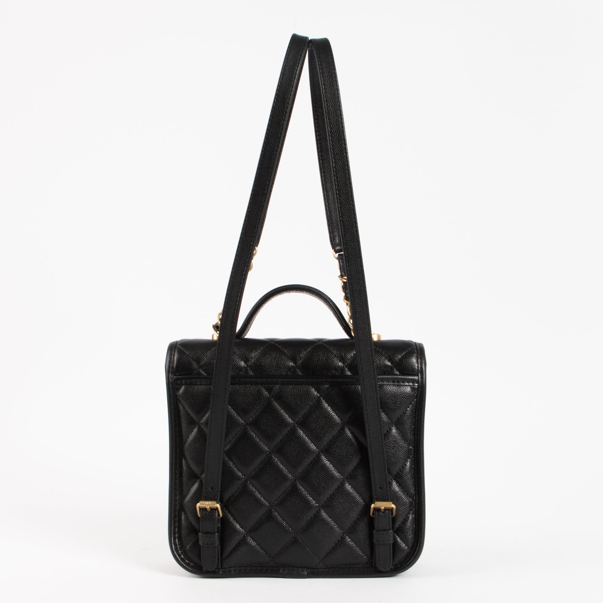 Chanel 25B Black Lucky Clover School Memory Backpack