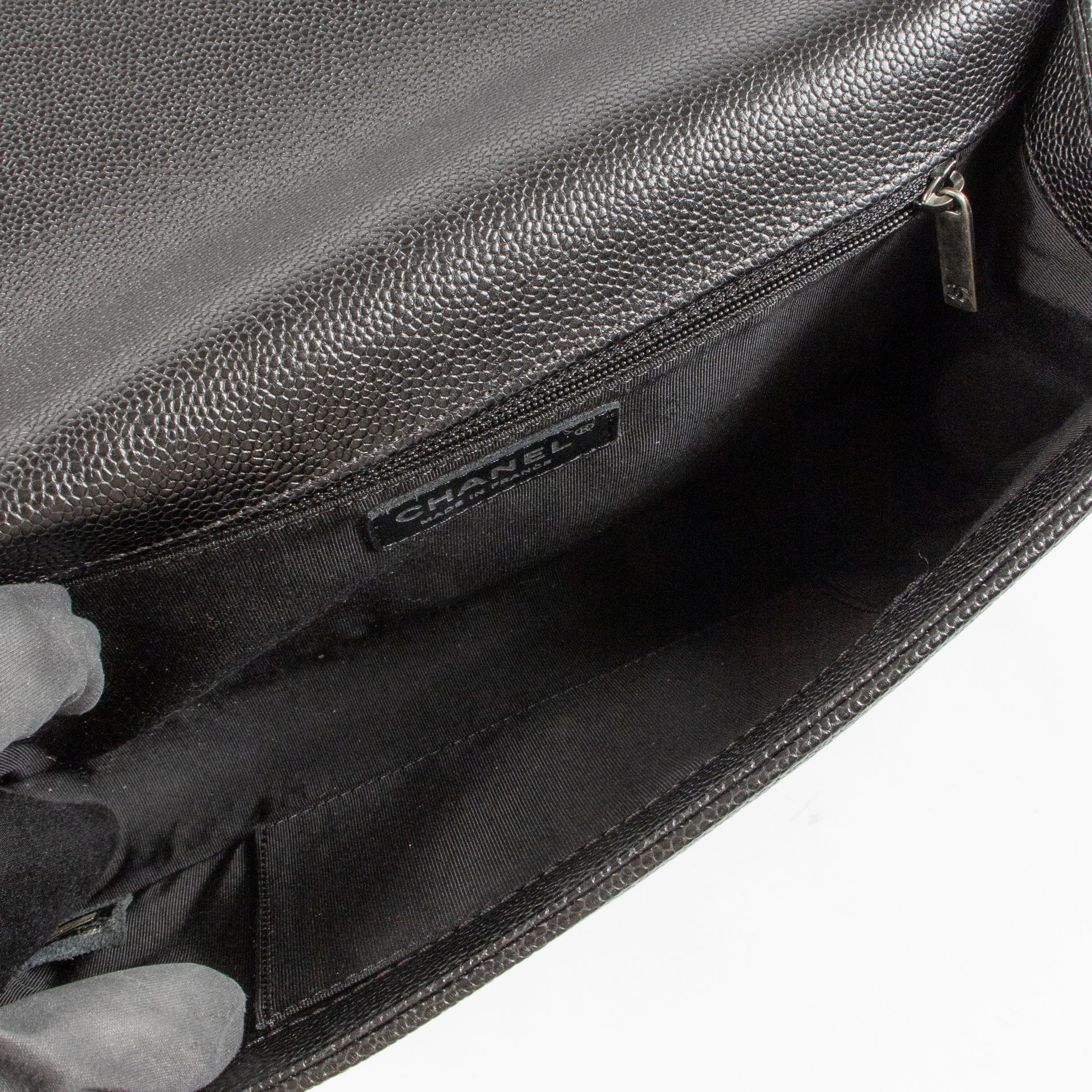 Chanel Black Caviar Large Boy Chanel Bag