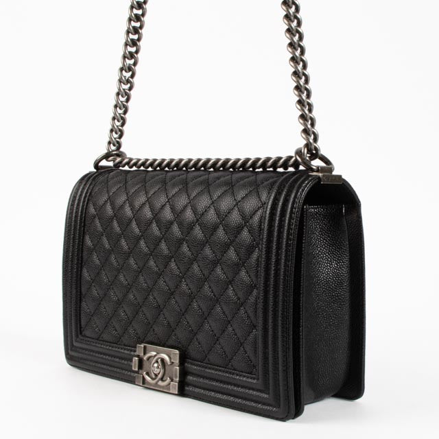 Chanel Black Caviar Large Boy Chanel Bag