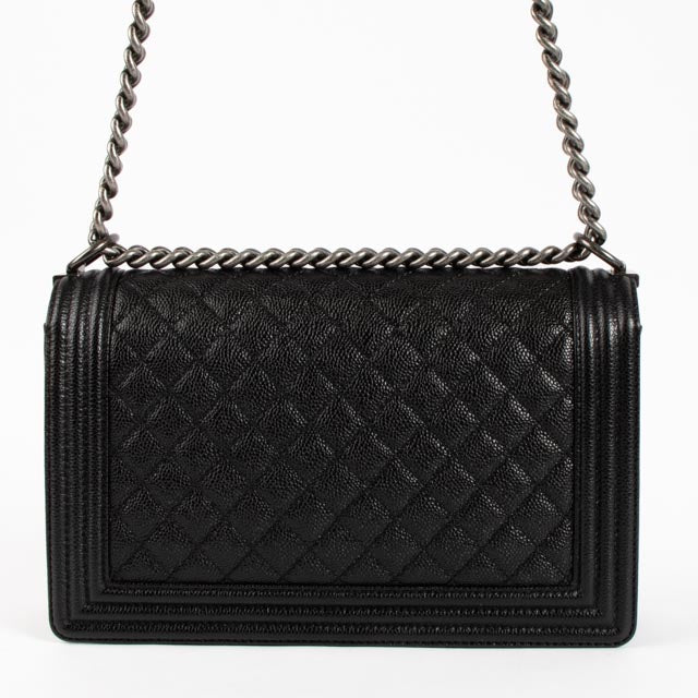 Chanel Black Caviar Large Boy Chanel Bag