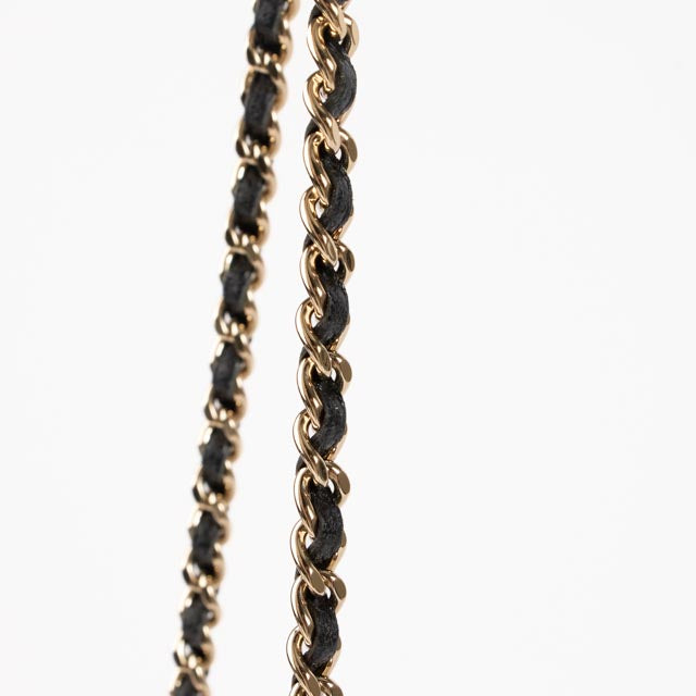 Chanel Black Caviar Cut Out Handle Evening Tote Bag