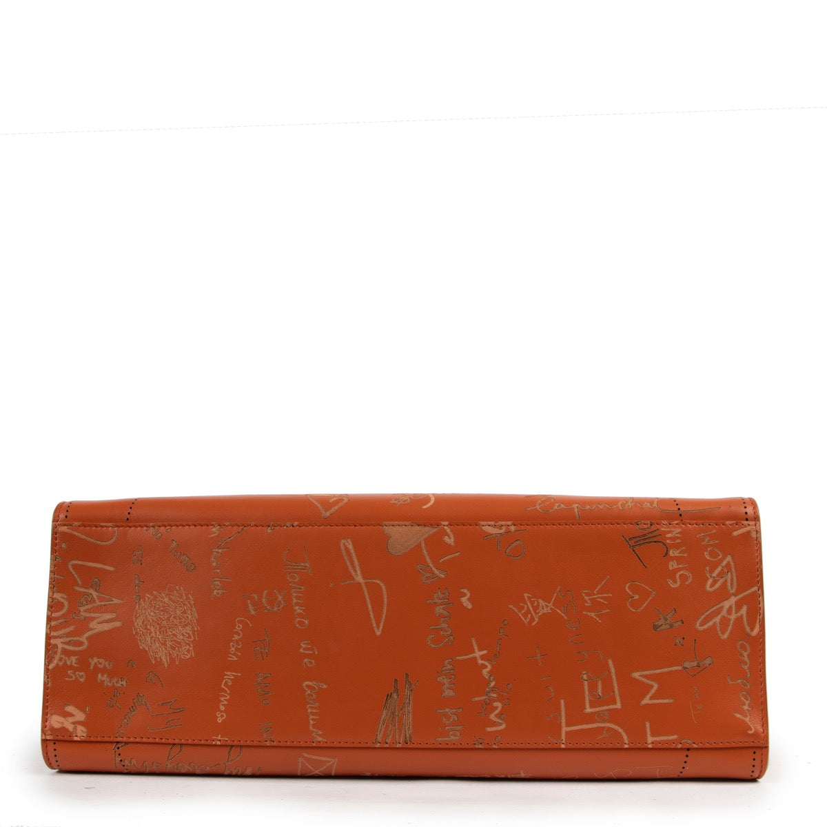 Sac Balenciaga Orange Mat Cuir de Veau Graffiti Blackout City AJ Love