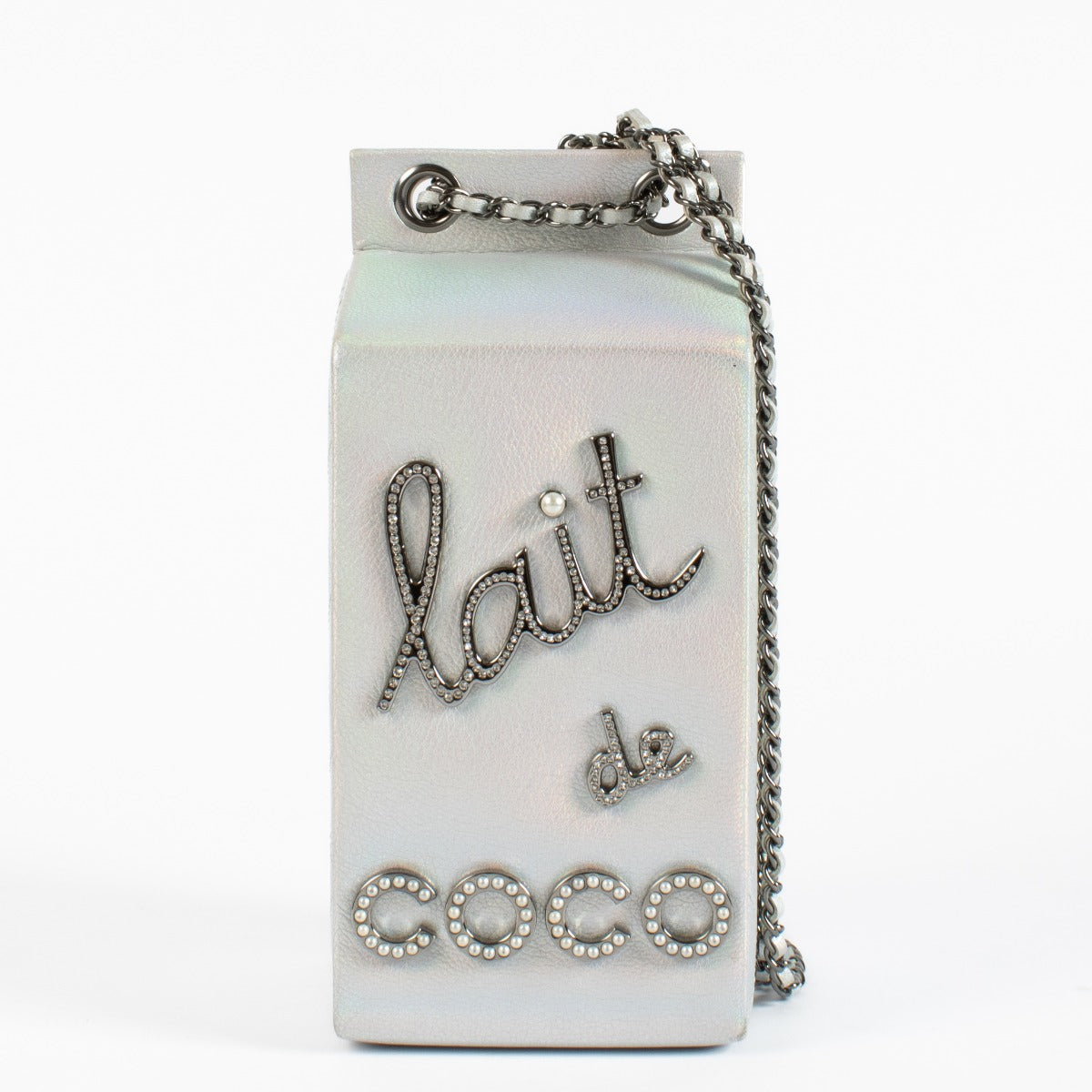 Chanel Silver Lait de Coco Bag